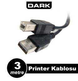 Dark USB 2.0 3 m Printer ve Data Kablosu (B-Tip)